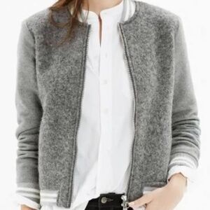Madewell Grey Varsity Jacket